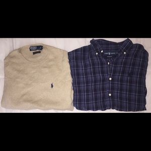 Men's Polo Ralph Lauren Sweater - Button Up Bundle